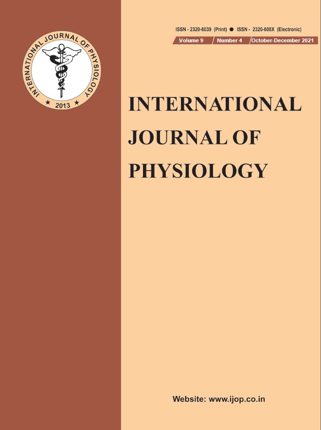 					View Vol. 9 No. 4 (2021): International Journal of Physiology
				